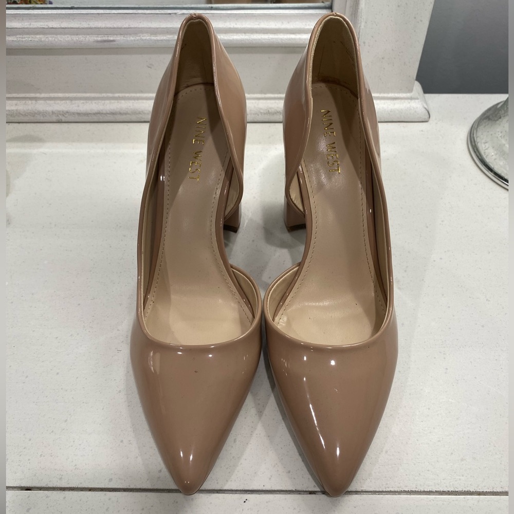 Nine West heels, size 8, color Nude